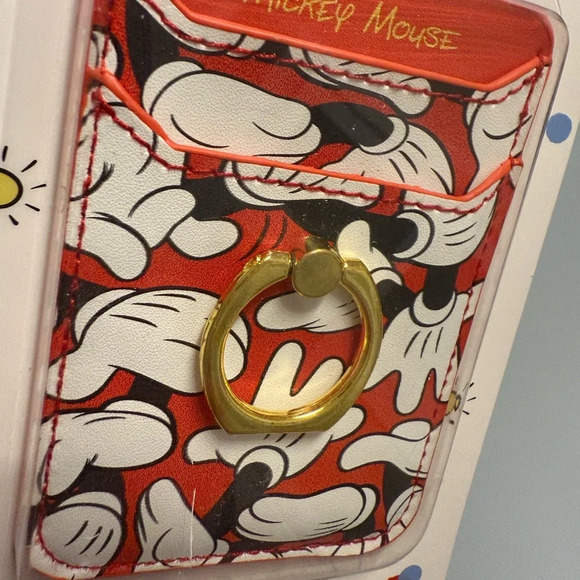 Disney Mickey Mouse Red and Gold Phone Card Holder - Picture 6 of 7